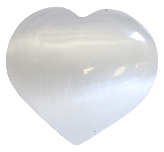 Cœur en Sélénite Blanc