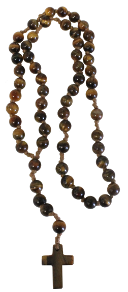 Chapelet perles 6 mm - Oeil de Tigre