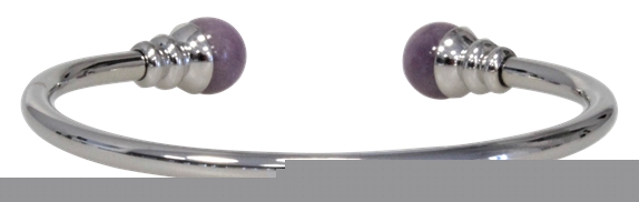 Bracelet cuivre avec Aimants Métal argenté Perles Améthyste