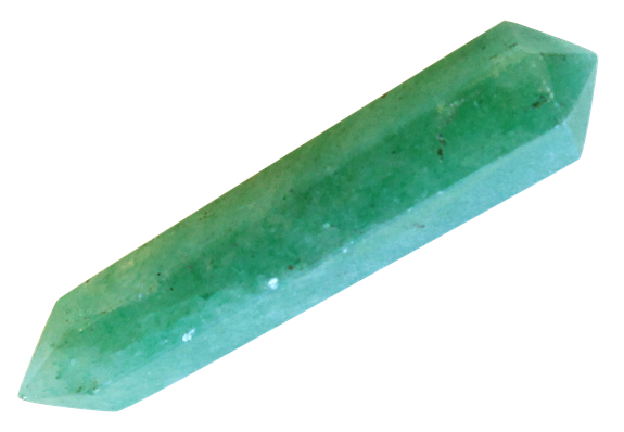 Pointe Hexagonale Biterminée Aventurine - 3 cm