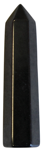 Pointe Polie Hexagonale Hématite - 3,5 cm