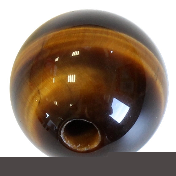 Perle Ronde Percée Œil de Tigre - 2 cm