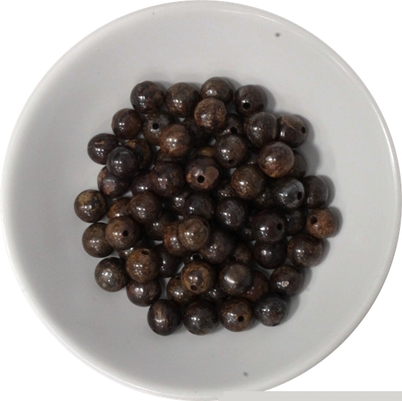 Perles Bronzite 6 mm - Sachet de 66 perles