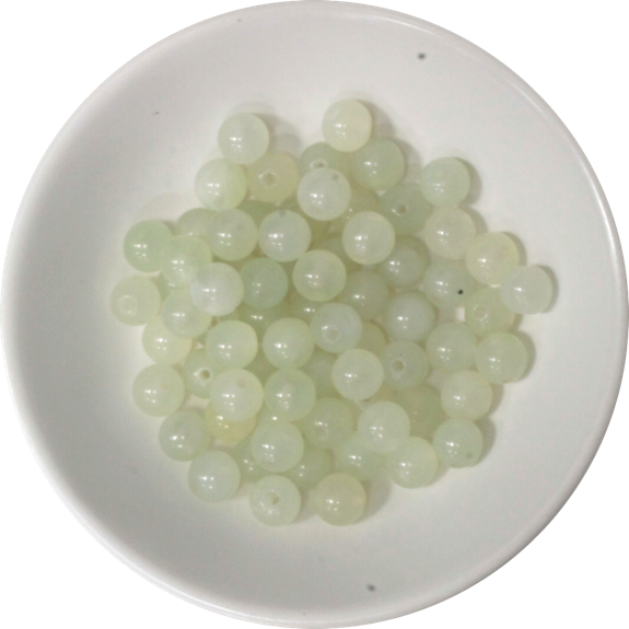 Perles Jadéite 6 mm - Sachet de 66 perles