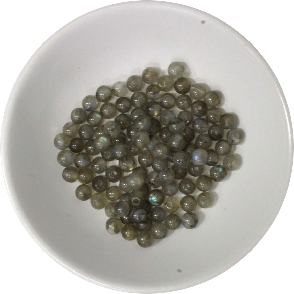 Perles Labradorite 4 mm - Sachet de 100 perles