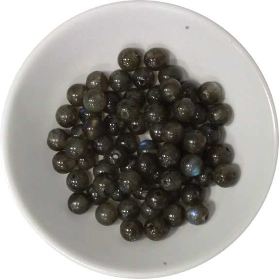 Perles Labradorite 6 mm - Sachet de 66 perles