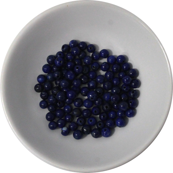 Perles Lapis Lazuli 4 mm - Sachet de 100 perles