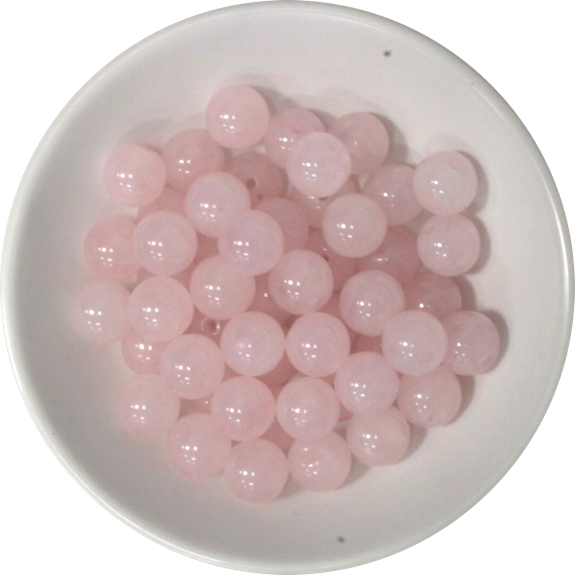 Perles Quartz Rose 8 mm - Sachet de 50 perles