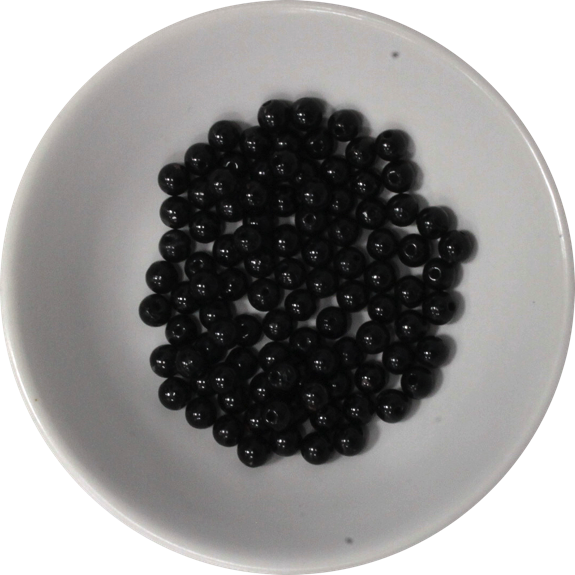 Perles Tourmaline Noire 4 mm - Sachet de 100 perles
