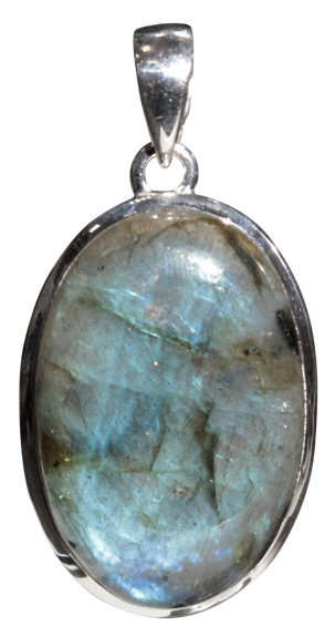 Pendentif Labradorite Forme ovale Pierre sertie