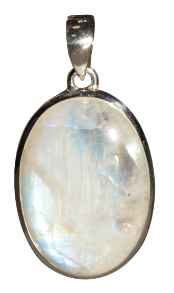 Pendentif Pierre de Lune Forme ovale Pierre sertie