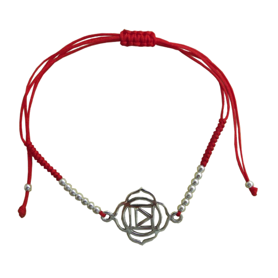 Bracelet cordon ajustable en coton - Chakra Muladhara