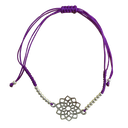 Bracelet cordon ajustable en coton - Chakra Sahasrara