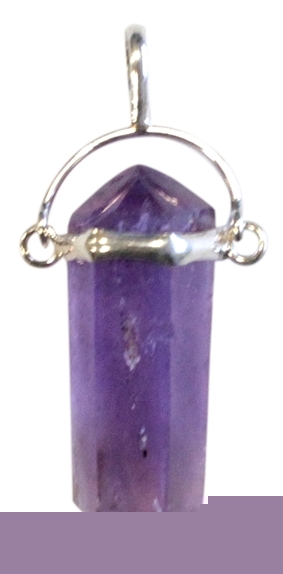 Pendentif Pointe Biterminée Améthyste 3 à 4 cm