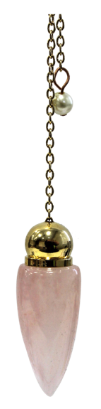 Pendule Pointe Polie en Quartz Rose