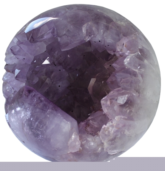 Boule Creuse Améthyste et Cristaux de Quartz 1,7 kg à 1,8 kg