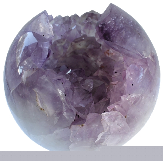 Boule Creuse Améthyste et Cristaux de Quartz 1,8 kg à 1,9 kg