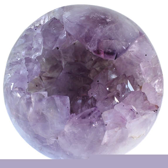 Boule Creuse Améthyste et Cristaux de Quartz 2 kg à 2,1 kg