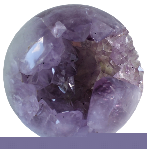 Boule Creuse Améthyste et Cristaux de Quartz 2,4 kg à 2,5 kg
