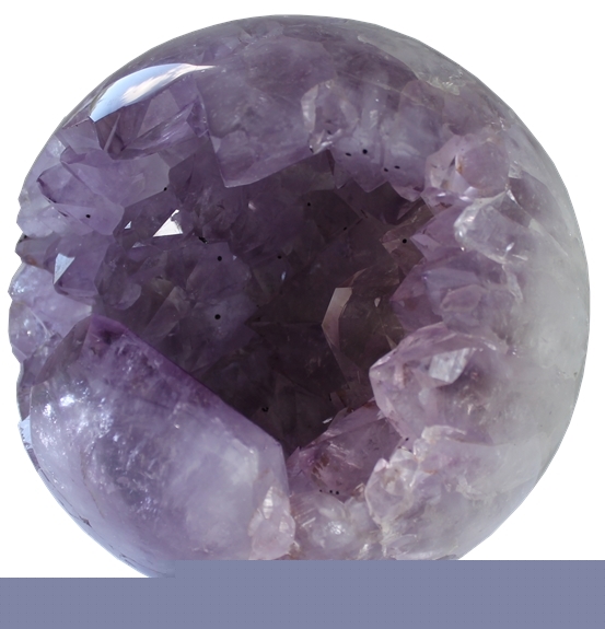 Boule Creuse Améthyste et Cristaux de Quartz 2,5 kg à 3 kg