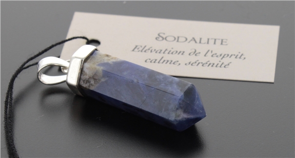 Pendentif Sodalite Forme pointe