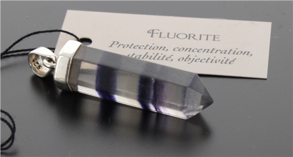 Pendentif Fluorite Forme pointe