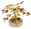 Arbre du Bonheur Ambre mixte 8 cm 45 pierres