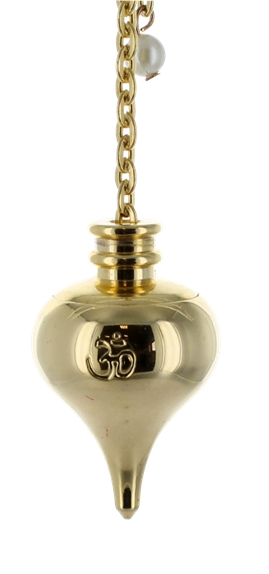 Pendule Goutte Dorée avec Gravure Om