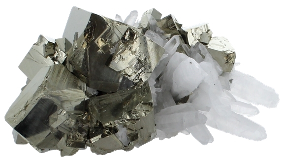 Amas Pyrite et Cristaux - 800 grammes à 1 kilo