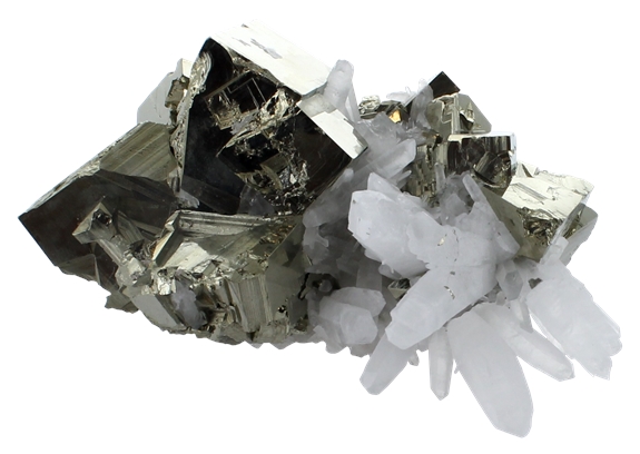 Amas Pyrite et Cristaux - 1,25 à 1,5 kg