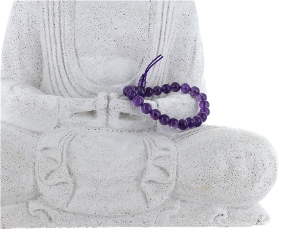 Bracelet mala tibétain - Améthyste