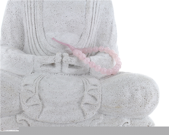 Bracelet mala tibétain - Quartz rose