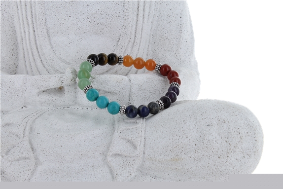 Bracelet 7 Chakras Mix Perles rondes 8 mm