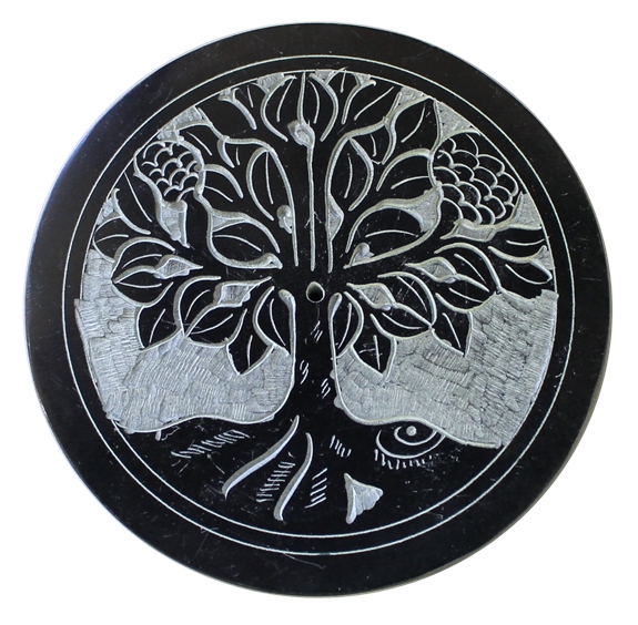 Porte Encens Pierre Gravé Arbre de Vie