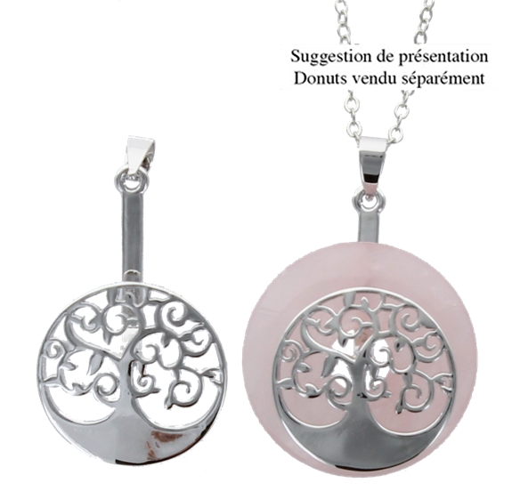 Porte Donut finition Rhodium - Arbre de Vie