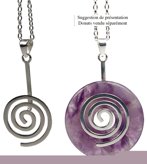 Porte-donut finition Rhodium - Spirale