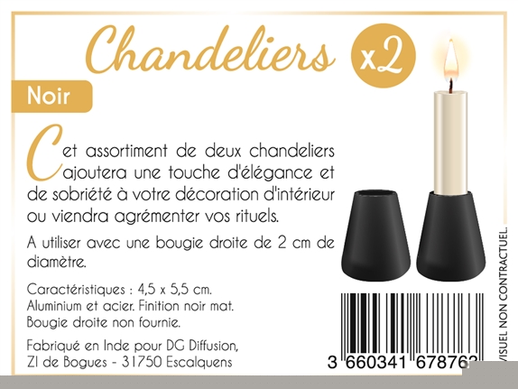 Chandeliers Métal Mini - Noir Mat (assortiment de 2)