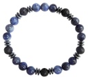 Bracelet H Sodalite, Pierre de lave Perles rondes 8 mm