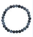 Bracelet Obsidienne mouchetée Perles rondes 6 mm Mates