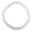 Bracelet Cristal de Roche Perles rondes 6 mm Mates