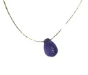 Collier Améthyste briolette Fil coton doré