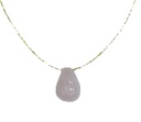 Collier Quartz Rose briolette Fil coton doré