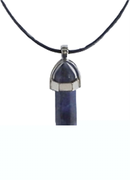 Collier Sodalite Pointe Cordon noir