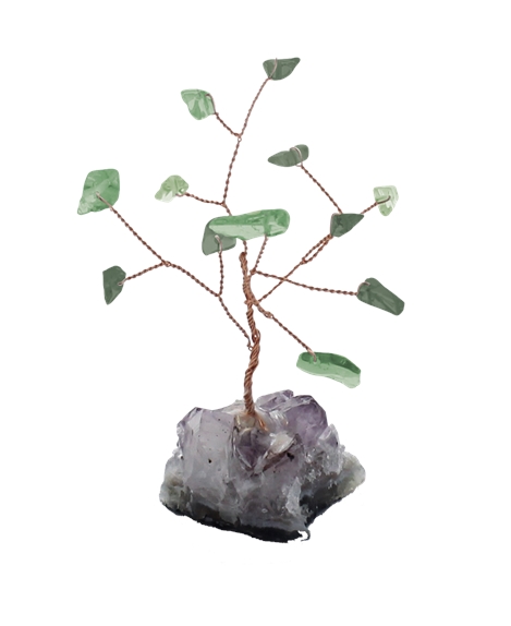 Arbre du Bonheur Aventurine Verte 12 pierres