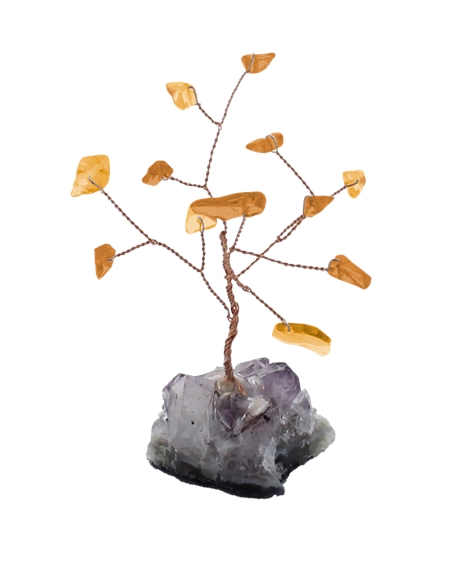 Arbre du Bonheur Citrine 12 pierres