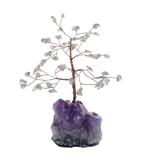 Arbre du Bonheur Cristal de Roche 45 pierres