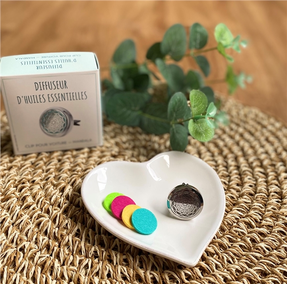 Diffuseur Clip pour Voiture Mandala Argenté