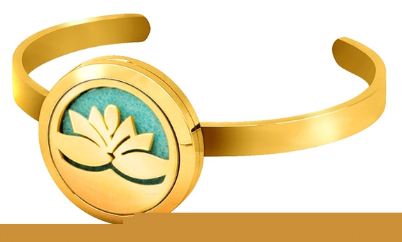 Diffuseur Bracelet Lotus Doré