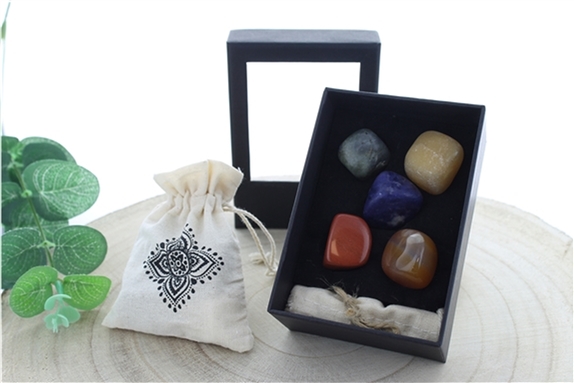 Coffret 5 Pierres Roulées Taille L Vitalité Motivation