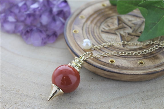 Pendule Sephoroton en Jaspe Rouge